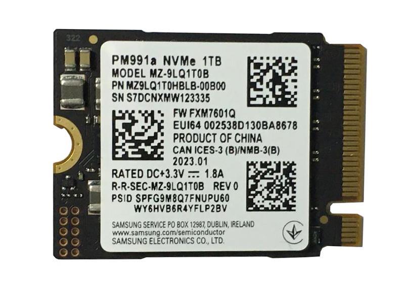 MZ9LQ1T0HBLB Samsung PM991A 1TB PCI Express 3.0 x4 Nvme M.2 2280 Solid State Drive (SSD)