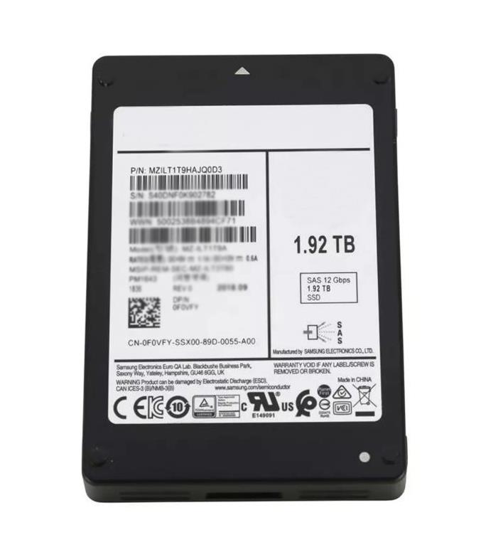 MZILT1T9HAJQAD3 Samsung PM1643 1.92TB TLC SAS 12Gbps 2.5-Inch Solid State Drive (SSD)