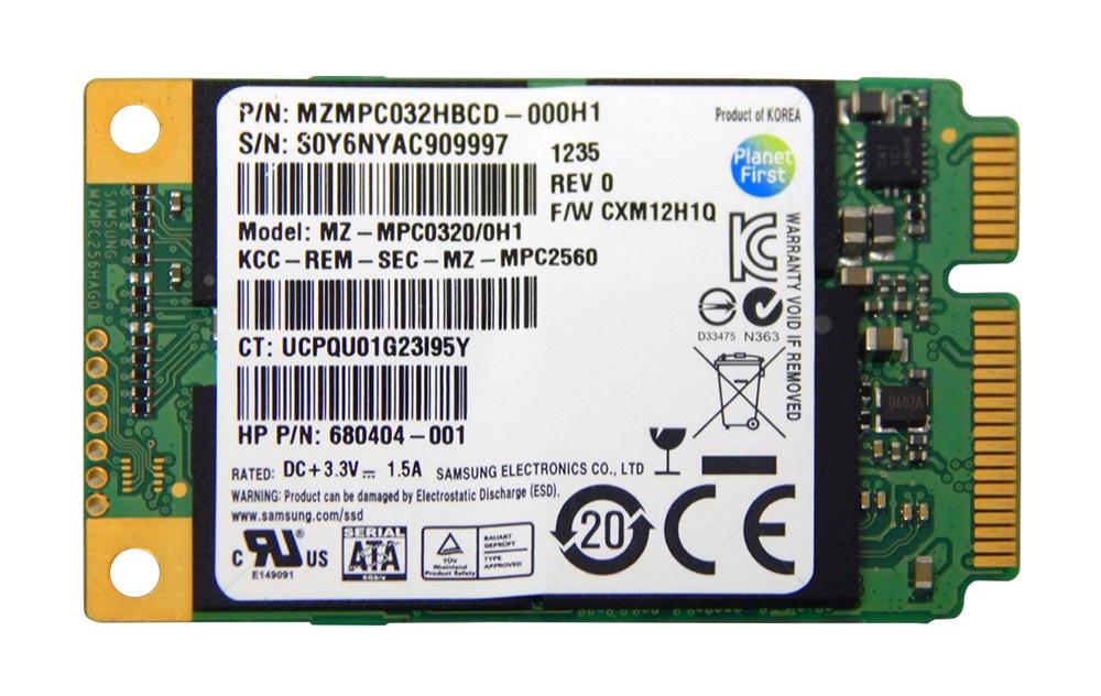 MZMPC032HBCD000H1 Samsung PM830 Series 32GB MLC SATA 6Gbps mSATA Internal Solid State Drive (SSD)
