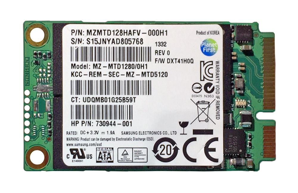 MZMTD12800H1 Samsung PM841 Series 128GB TLC SATA 6Gbps (AES-256) mSATA Internal Solid State Drive (SSD)