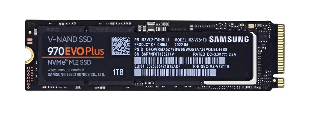 MZVL21T0HBLU Samsung 1TB 970 Evo Plus NVMe M.2 Solid State Drive (SSD)