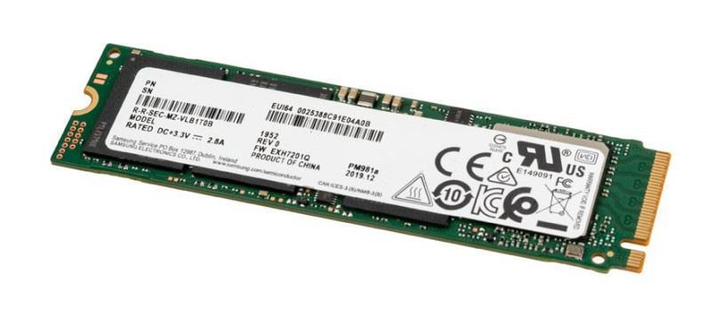 MZVLB1T0HBLR-000L7 Samsung PM981a Series 1TB TLC PCI Express 3.0 x4 NVMe (AES-256 / TCG Opal 2.0) M.2 2280 Internal Solid State Drive (SSD)