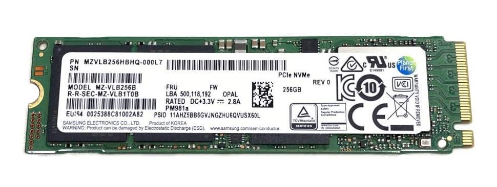MZVLB256HBHQ-00000/07 Samsung PM981a 256GB PCI Express Gen3 x4 M.2 Internal Solid State Drive (SSD)