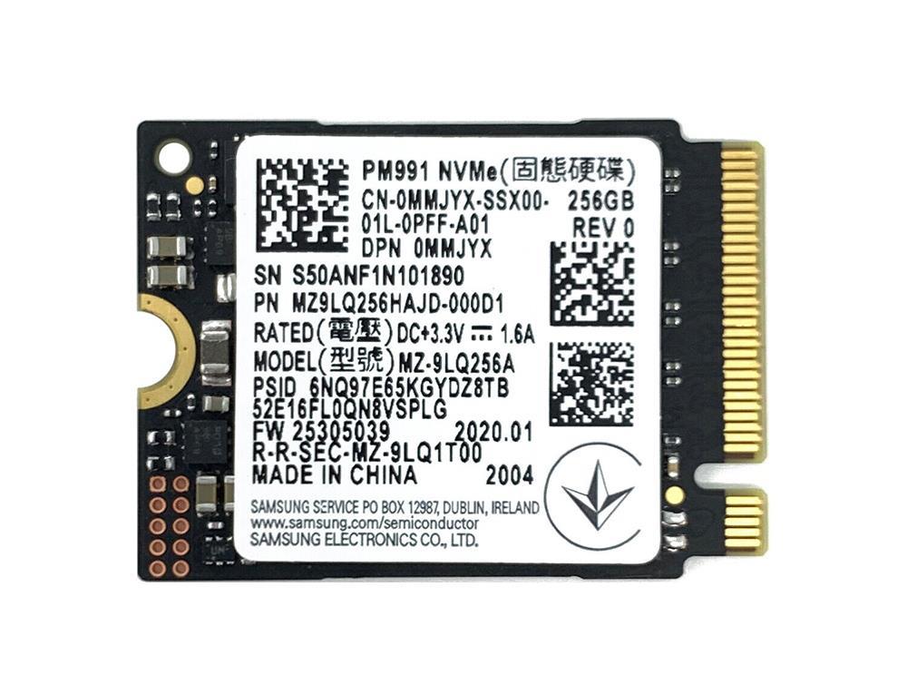MZVLQ256HBJD-00$00/07 Samsung PM991 Series 256GB PCI Express 3.0 x4 NVMe M.2 2280 Internal Solid State Drive (SSD)