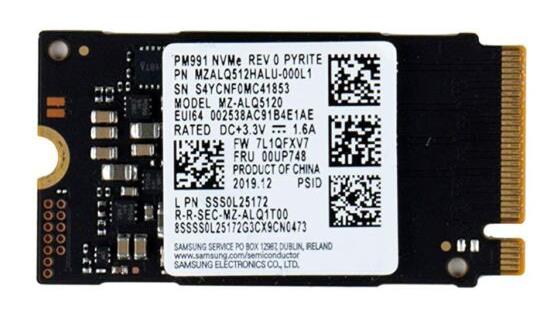 MZVLQ512HALU Samsung PM991 Series 512GB TLC PCI Express 3.0 x4 NVMe (AES-256 / TCG Opal 2.0) M.2 2280 Internal Solid State Drive (SSD)