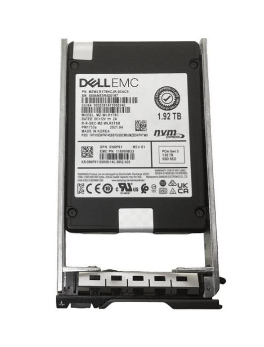 N0P91 Dell 1.92TB PCI Express NVMe Read Intensive 2.5-inch Solid State Drive (SSD)