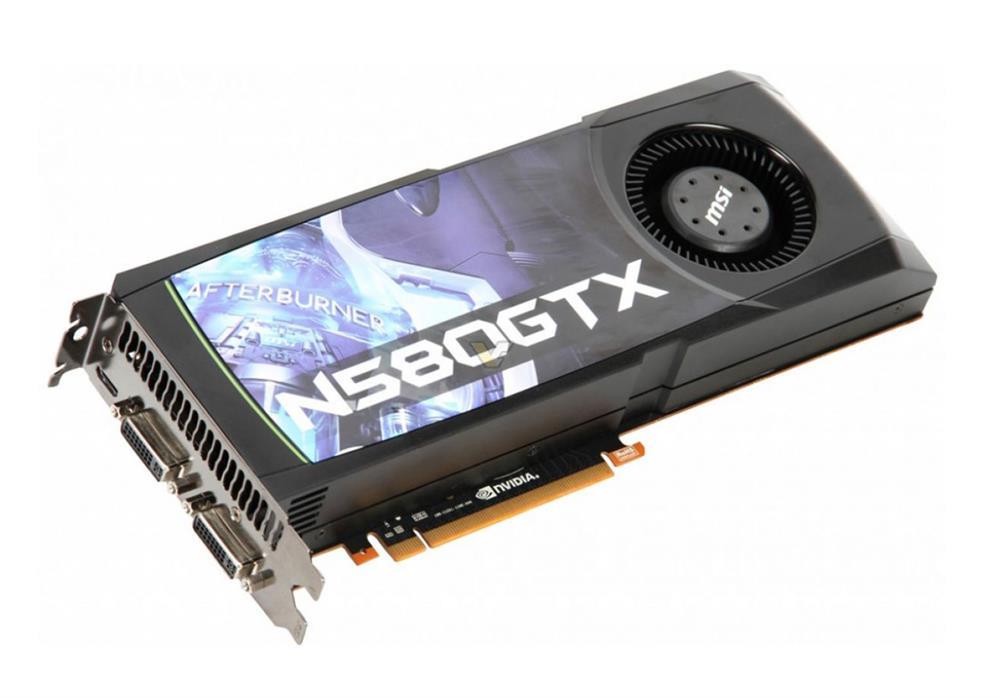 N580GTX-M2D15D5 MSI GeForce GTX 580 1536MB GDDR5 384-Bit PCI Express 2.0 x16 Dual DVI/ Mini HDMI/ HDCP Support Video Graphics Card