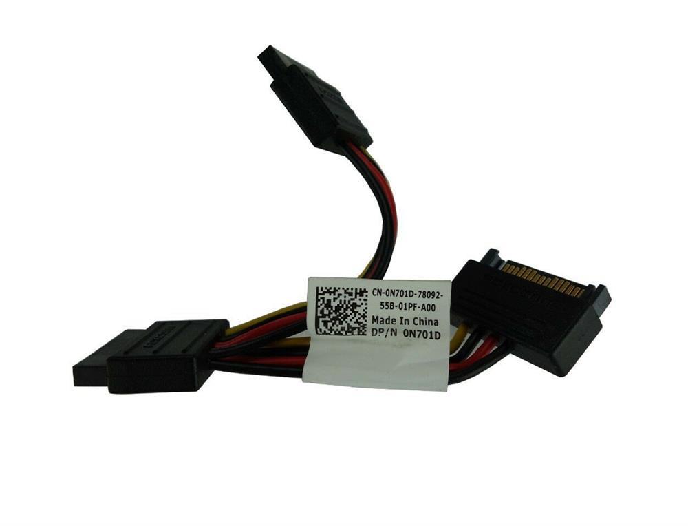 N701D Dell SATA 15pin Connector X2 To SATA Power Splitter Cable 9.5cm 3.75in