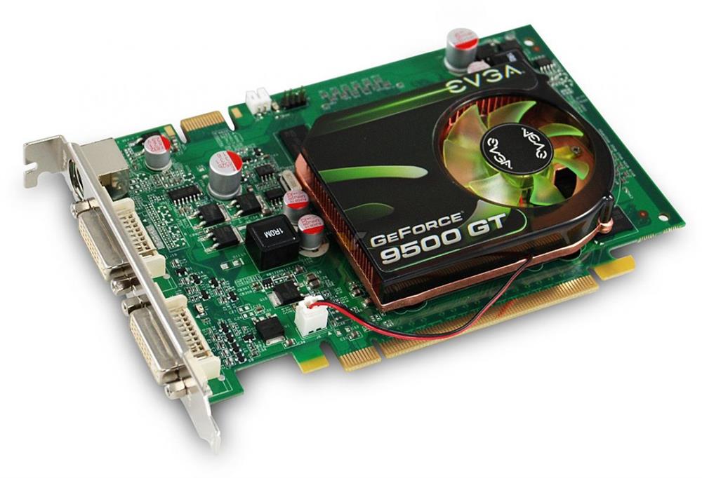 N95D3-LF EVGA nVidia GeForce 9500 GT 512MB DDR3 PCI Express Dual DVI Video Graphics Card