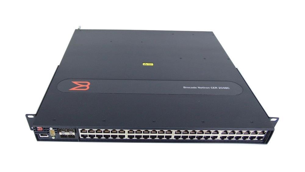 NI-CER-2048C-DC Brocade NetIron 2048C Carrier Ethernet Router 48 Ports 4 Slots Rack-mountable (Refurbished)