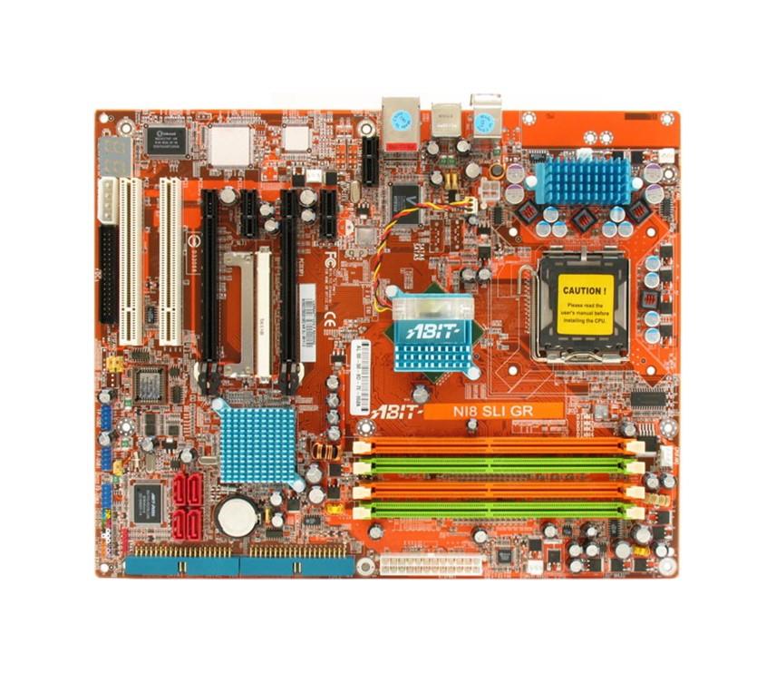 NI8SLIGR Abit NI8-SLi GR Desktop Board nVIDIA Socket T LGA-775 800MHz 1066MHz FSB (Refurbished)