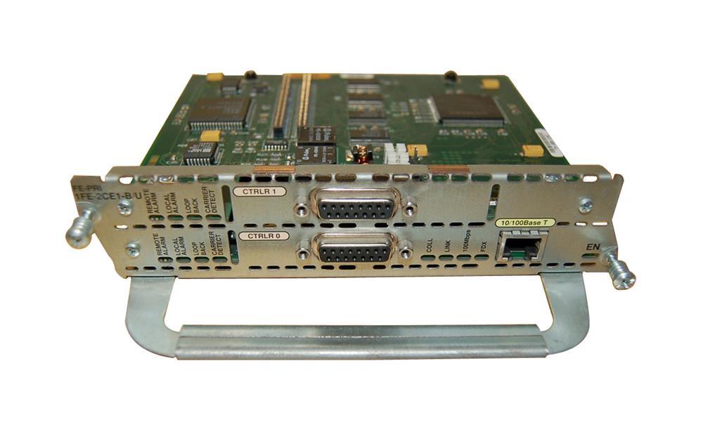 NM-1FE2CE1B/U Cisco 3600 Series 1 Port 10 100 Fast Ethernet & 2 Port Channelized E1 PRI. Configurable Imedance