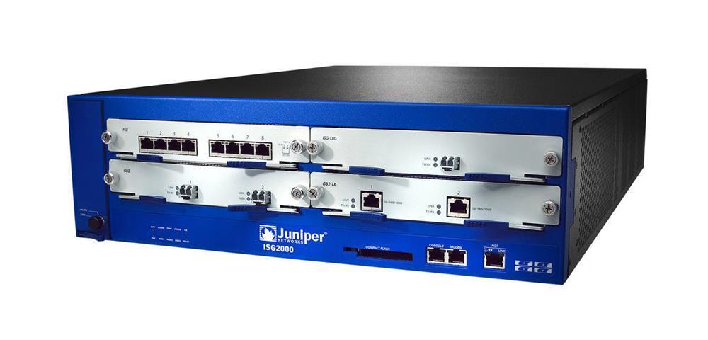 NS-ISG-2000B-P00A-S00 Juniper NetScreen ISG 2000 Security Appliance Bundle - 4 x 10/100Base-TX - 1 x CompactFlash (CF) (Refurbished)