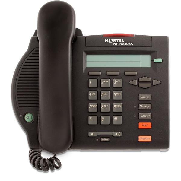 NTMN32GA70 Nortel M3902 Corded Telephone 1 x Phone Line(s) 1 x Headset Charcoal (Refurbished)