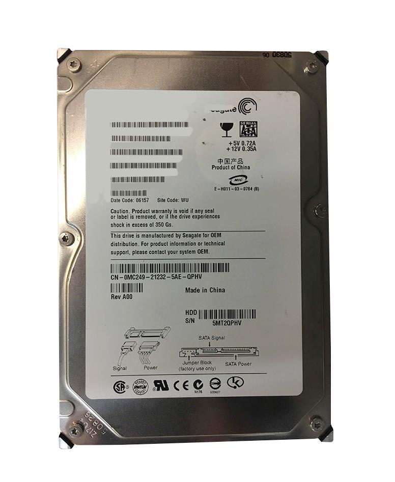 OMC249 Dell 160GB 7200RPM SATA 1.5Gbps 8MB Cache 3.5-inch Internal Hard Drive