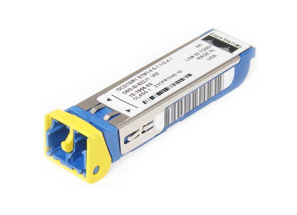 ONS-SI-622-I1 Cisco 622Mbps OC-12/STM-4 IR Single-mode Fiber 15km 1310nm Duplex LC Connector SFP Transceiver Module