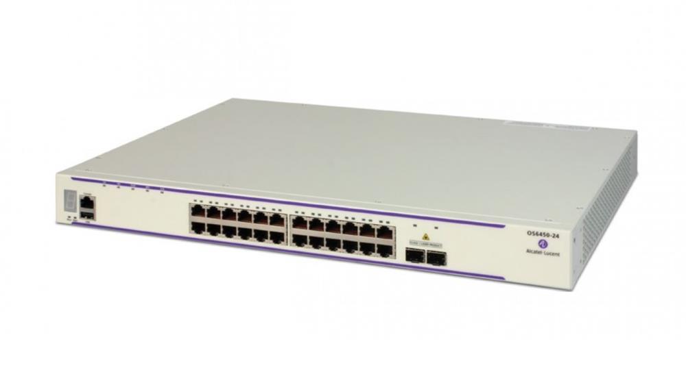 OS6450-P24-US Alcatel-Lucent OS6450-P24 Layer 3 Switch Manageable 24 x POE 4 x Expansion Slots 10/100/1000Base-T PoE Ports Rack-mountable (Refurbished)