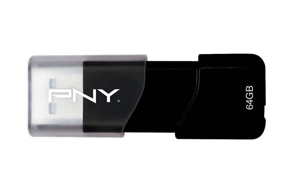 P-FD64GATT03-GE PNY Attache 64GB USB 2.0 Flash Drive External