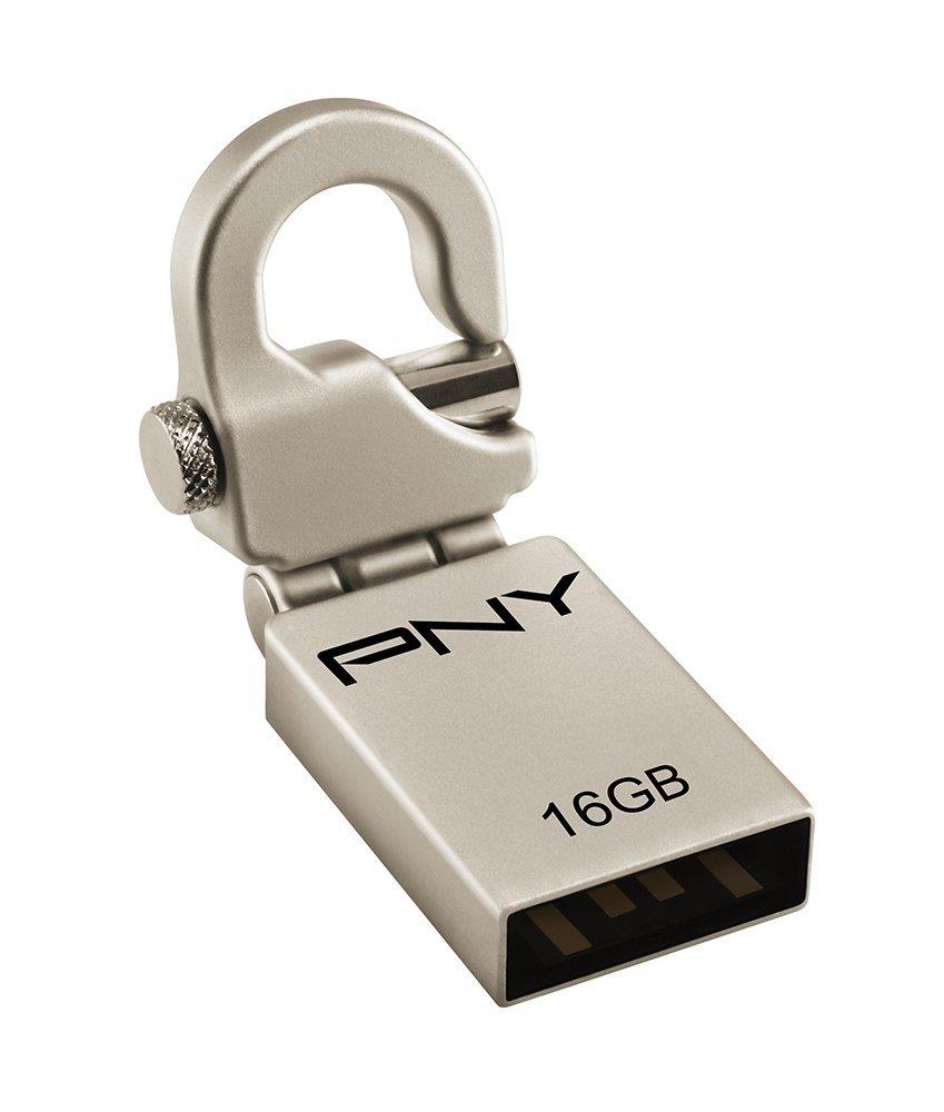 P-FDI16G/APPHK-GE PNY 16GB Micro Hook Attache USB 2.0 Flash Drive 16GB Metallic Hook, Capless