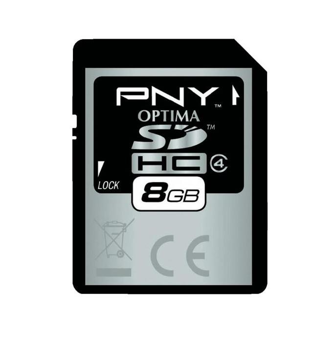 P-SD8GBHC4NGE-BX PNY Optima 8GB Class 4 SDHC Flash Memory Card