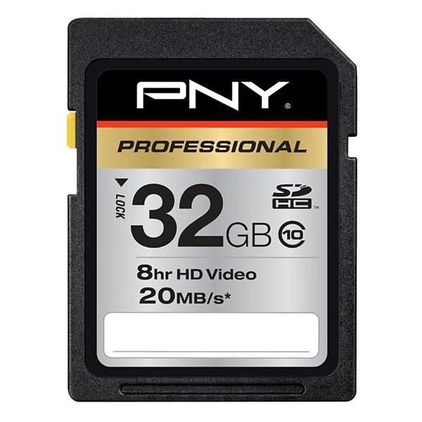 P-SDHC32G10-GE PNY Professional 32GB Class 10 SDHC Flash Memory Card