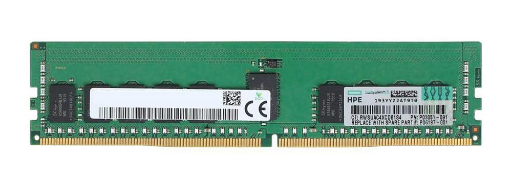 P03051-091 HPE 16GB PC4-23400 DDR4-2933MHz Registered ECC CL21 288-Pin DIMM 1.2V Single Rank Memory Module
