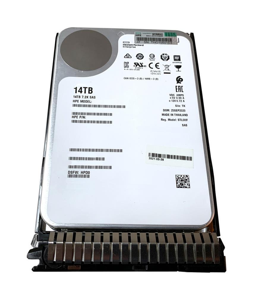 P04385-002 HPE 14TB 7200RPM SAS 12Gbps 3.5-inch Internal Hard Drive with Smart Carrier