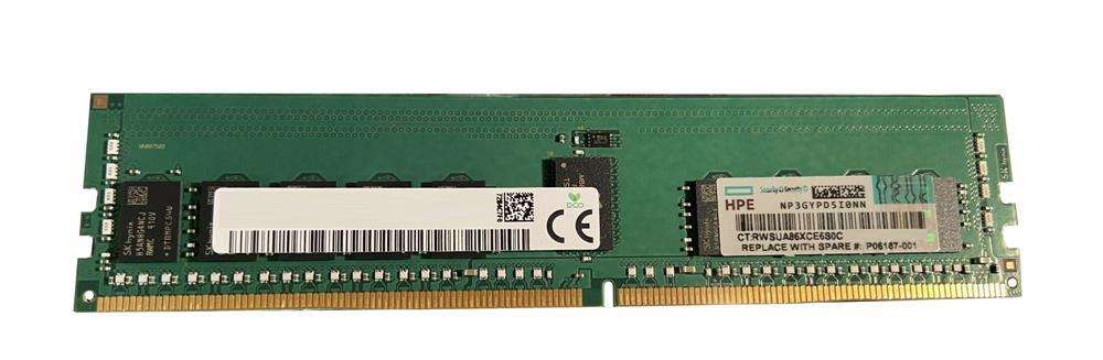 P06187-001-AM HP 16GB PC4-23400 DDR4-2933MHz Registered ECC CL21 288-Pin DIMM 1.2V Single Rank Memory Module