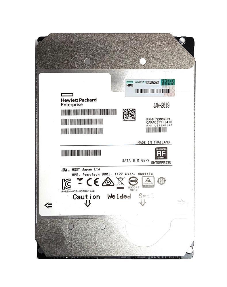 P11519-001 HPE 14TB 7200RPM SATA 6Gbps 3.5-inch Internal Hard Drive with Smart Carrier