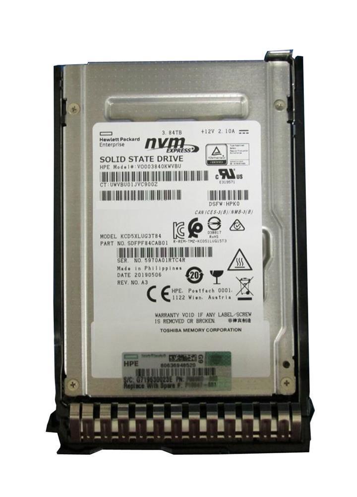 P20141-K21 HPE 3.84TB PCI Express Gen4 NVMe Read Intensive U.3 2.5-inch Internal Solid State Drive (SSD) with Smart Carrier
