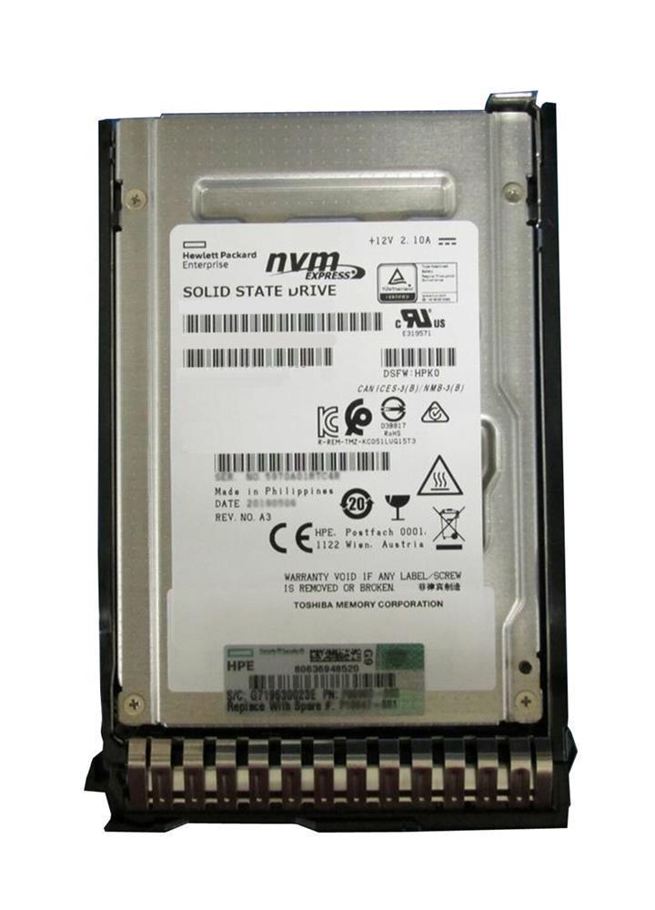 P20143-K21 HPE 7.68TB PCI Express Gen4 NVMe Read Intensive U.3 2.5-inch Internal Solid State Drive (SSD) with Smart Carrier
