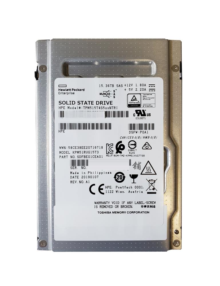 P22282-K21 HPE 15.36TB PCI Express Gen4 NVMe Read Intensive U.3 2.5-inch Internal Solid State Drive (SSD) with Smart Carrier