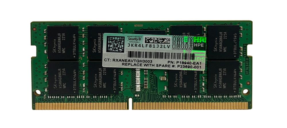 P23690-001 HPE 32GB PC4-23400 DDR4-2933MHz non-ECC Unbuffered CL21 260-Pin SoDimm 1.2V Dual Rank Memory Module