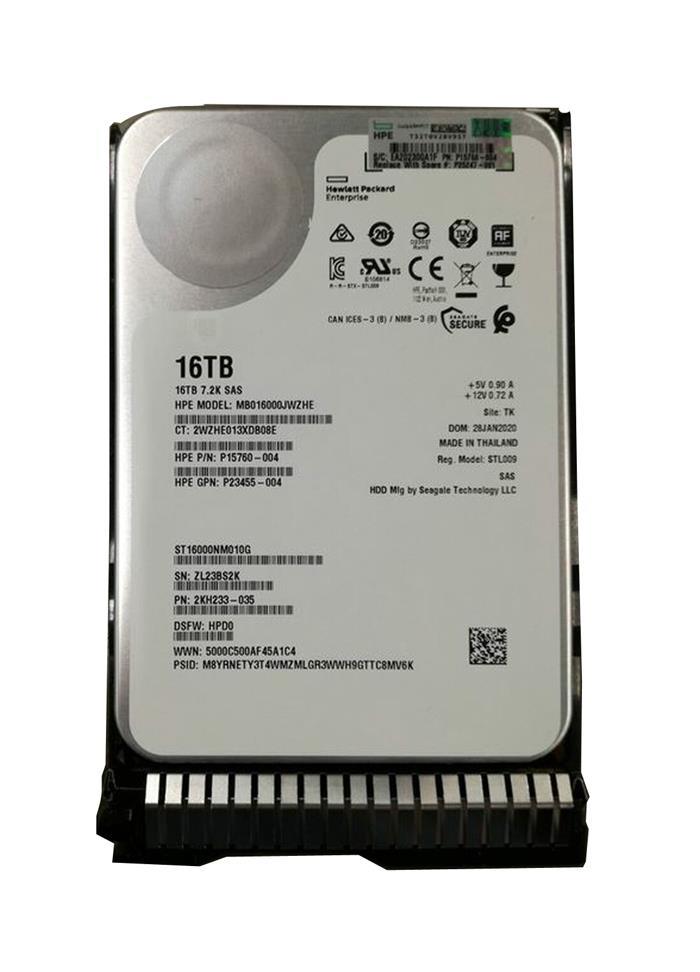 P25246-001 HP 16TB 7200RPM SATA 6Gbps 3.5-inch Internal Hard Drive