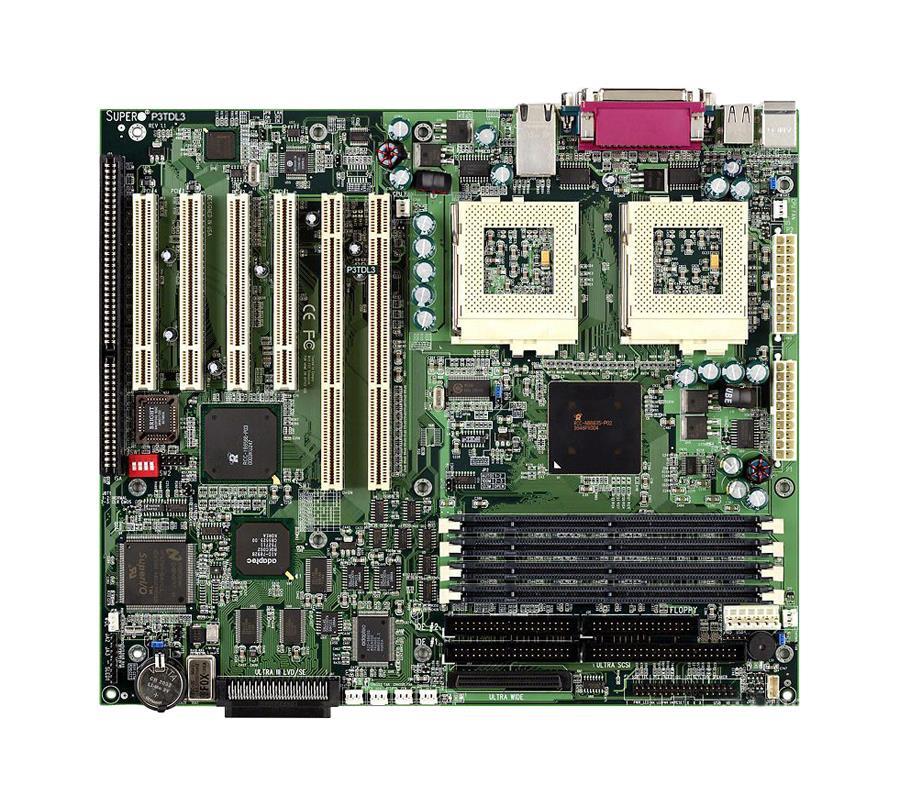 P3TDL3-0-SINGLE SuperMicro P3TDL3 Dual Socket FCPGA370 Serverworks Serverset III LE Chipset Intel Pentium III Processors Support SDRAM 4x DIMM Extended-ATX Motherboard (Refurbished)