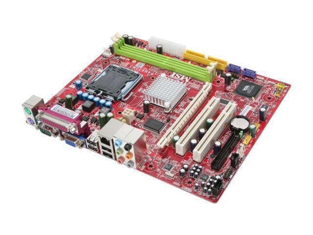 P4M900M3 MSI-L Socket LGA 775 VIA P4M900 + VT8237S Chipset Core 2 Duo/ Pentium D/ Celeron D Processors Support DDR2 2x DIMM 2x SATA 1.50Gb/s Micro-ATX Motherboard (Refurbished)