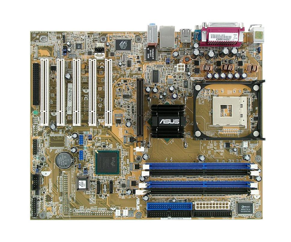P4P800-SE ASUS Socket 478 Intel 865PE Chipset Intel Pentium 4/ Celeron Processors Support DDR 4x DIMM 2x SATA 1.50Gb/s ATX Motherboard (Refurbished)
