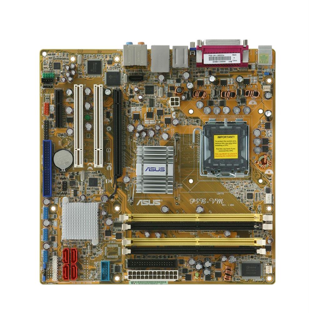 P5B-VM ASUS Socket LGA 775 Intel G965 + ICH8 Chipset Core 2 Extreme/ Core 2 Duo/ Core 2 Quad/ Pentium D/ Pentium 4/ Celeron D Processors Support DDR2 4x DIMM 4x SATA 3.0Gb/s uATX Motherboard (Refurbished)
