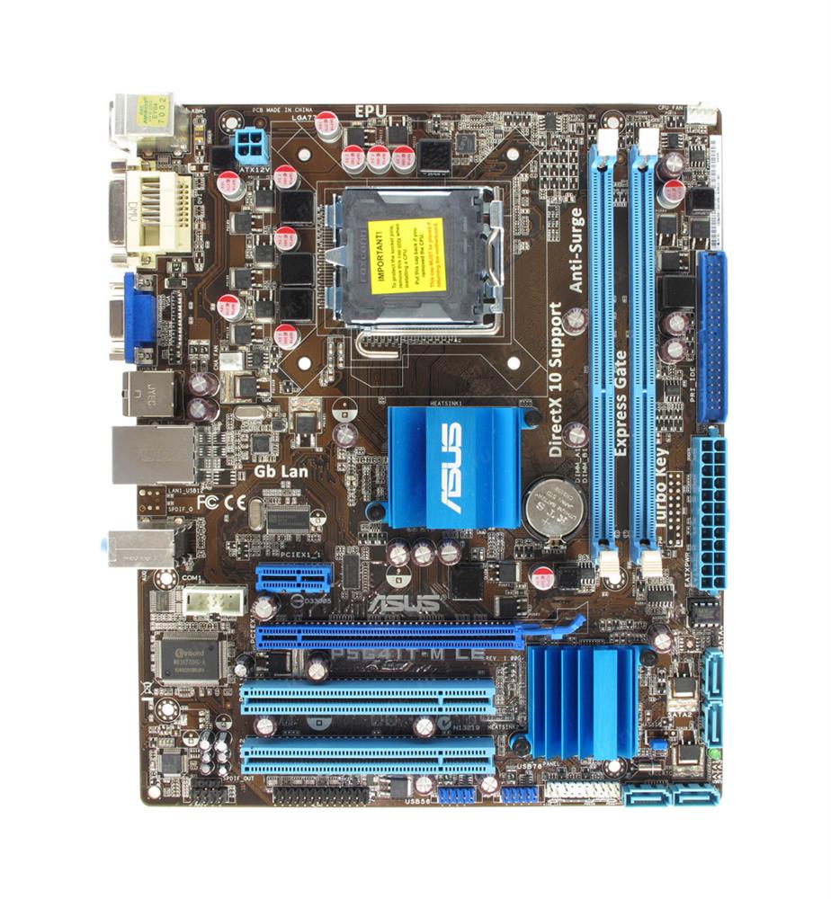 P5G41T-MLE ASUS P5G41T-M LE Socket LGA 775 Intel G41/ICH7 Chipset Core 2 Quad/Core 2 Extreme/Core 2 Duo/Pentium Dual-Core/Celeron Dual-Core /Celeron Processors Support DDR3 2x DIMM 4x SATA 3.0Gb/s uATX Motherboard (Refurbished)
