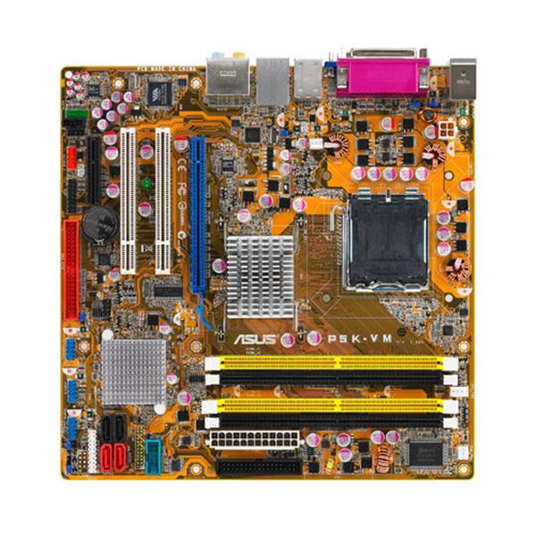 P5K-VM ASUS Socket LGA 775 Intel G33 + ICH9 Chipset Core 2 Quad/ Core 2 Extreme/ Core 2 Duo/ Pentium Extreme/ Pentium D/ Pentium 4 Processors Support DDR2 4x DIMM 4x SATA 3.0Gb/s uATX Motherboard (Refurbished)