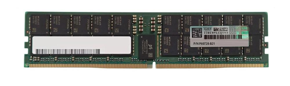 P69728-B21 HPE 64GB PC5-51200 DDR5-6400Mhz ECC Registered CL46 DIMM Dual Rank x4 Memory Module