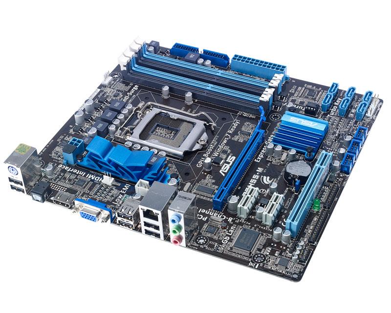 P7H55-M PLUS ASUS P7H55-M Socket LGA 1156 Intel H55 Express Chipset Core i7 / i5 / i3 / Pentium / Celeron Processors Support DDR3 4x DIMM 6x SATA 3.0Gb/s uATX Motherboard (Refurbished)