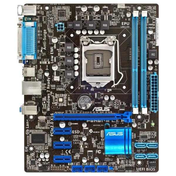 P8H61-M-LX-R2.0 ASUS P8H61-M LX R2.0 Socket LGA 1155 Intel H61 Chipset 3rd/2nd Generation Core i7 / i5 / i3 / Pentium / Celeron Processors Support DDR3 2x DIMM 4x SATA 3.0Gb/s uATX Motherboard (Refurbished)