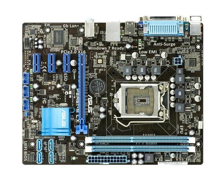 P8H61MLXPLUS1 ASUS P8H61-M LX PLUS R2.0 Socket LGA 1155 Intel H61 Chipset 3rd/2nd Generation Core i7 / i5 / i3 / Pentium / Celeron Processors Support DDR3 2x DIMM 4x SATA 3.0Gb/s uATX Motherboard (Refurbished)