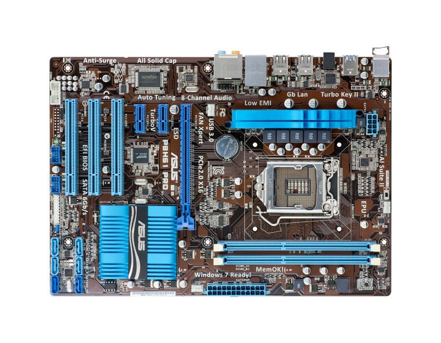 P8H61 PRO ASUS Socket LGA 1155 Intel H61 Chipset 2nd Generation Core i7 / i5 / i3 Processors Support DDR3 2x DIMM 4x SATA 3.0Gb/s ATX Motherboard (Refurbished)
