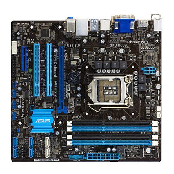 P8Q77-M ASUS Socket LGA1155 Intel Q77 Chipset 3rd/ 2nd Generation Core i7 / i5 / i3 Pentium / Celeron Processors Support DDR3 4x DIMM 4x SATA 3.0Gb/s Micro-ATX Motherboard (Refurbished)