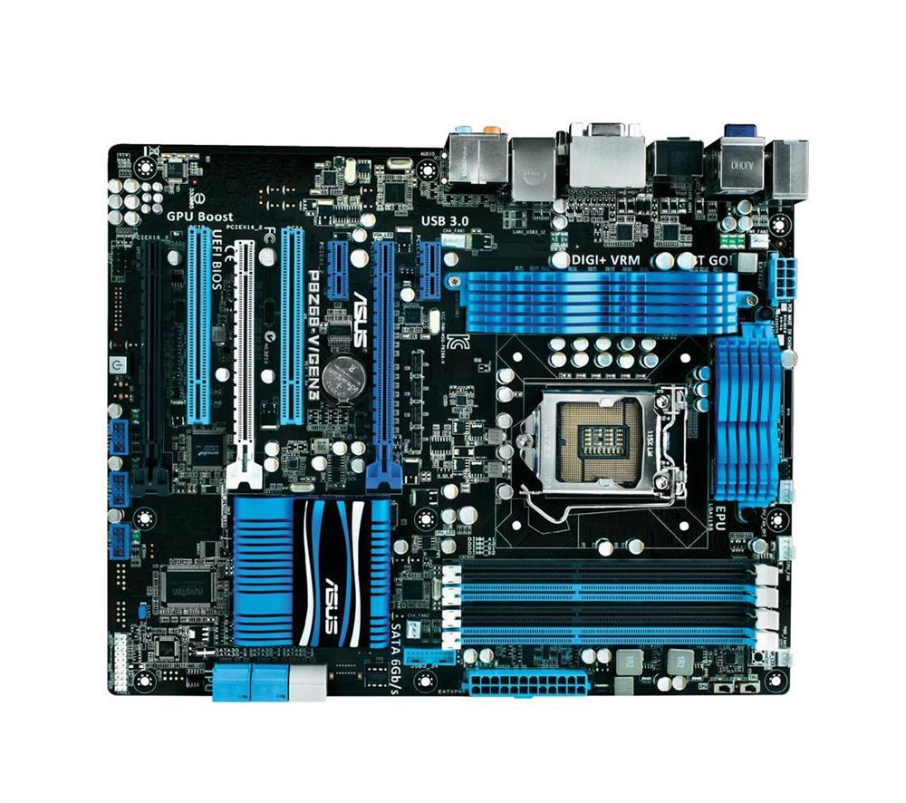 P8Z68-V/GEN3 ASUS Socket LGA 1155 Intel Z68 Chipset 2nd Generation Core i7 / i5 / i3 / Pentium / Celeron Processors Support DDR4 4x DIMM 2x SATA 6.0Gb/s ATX Motherboard (Refurbished)