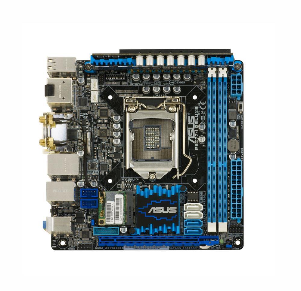 P8Z77-I-DELUXE ASUS P8Z77-I DELUXE Socket LGA 1155 Intel Z77 Chipset 2nd/ 3rd Generation Core i7 / i5 / i3 / Pentium / Celeron Processors Support DDR3 2x DIMM 2x SATA 6.0Gb/s Mini-ITX Motherboard (Refurbished)