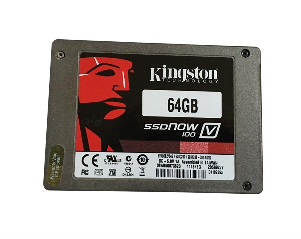 P952349 Kingston SSDNow V+100 Series 64GB MLC SATA 3Gbps 2.5-inch Internal Solid State Drive (SSD)