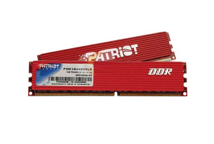 PDC1G4400ELK Patriot 1GB Kit (2 X 512MB) PC4400 DDR-550MHz Extreme Performance DIMM Memory
